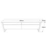 Hanah Home Ml19-A Mueble de TV Pino Atlántico 180x56x35.5cm